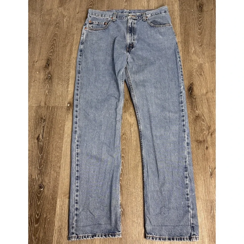 Levis 505 Vintage 2001 Regular Fit Jeans Mens 34x32Blue Denim Y2K Cotton‎